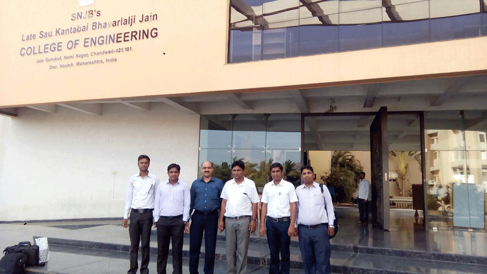 Our team at Shri Neminath Jain Brahmacharyashram (SNJB), Chandwad, India